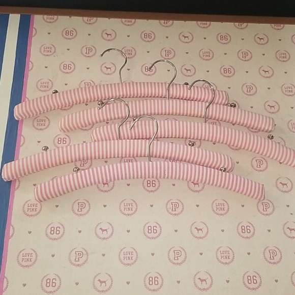 HTF Victoria Secret Padded Hangers Display/ Prop Pink Striped - Picture 4 of 4